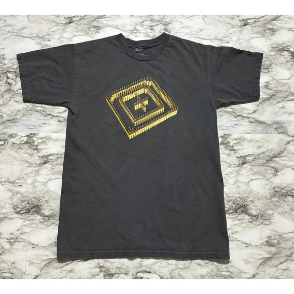 5.11 Tactical Men's T Shirt Size S Dark Gray Bullets Firearms Graphic Tee - Picture 1 of 9